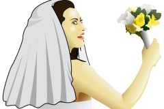 Vector of Bride Isolated on white