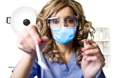 Pretty young dentist