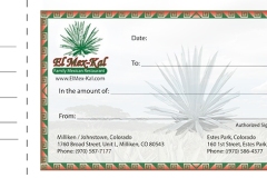 gift certificates