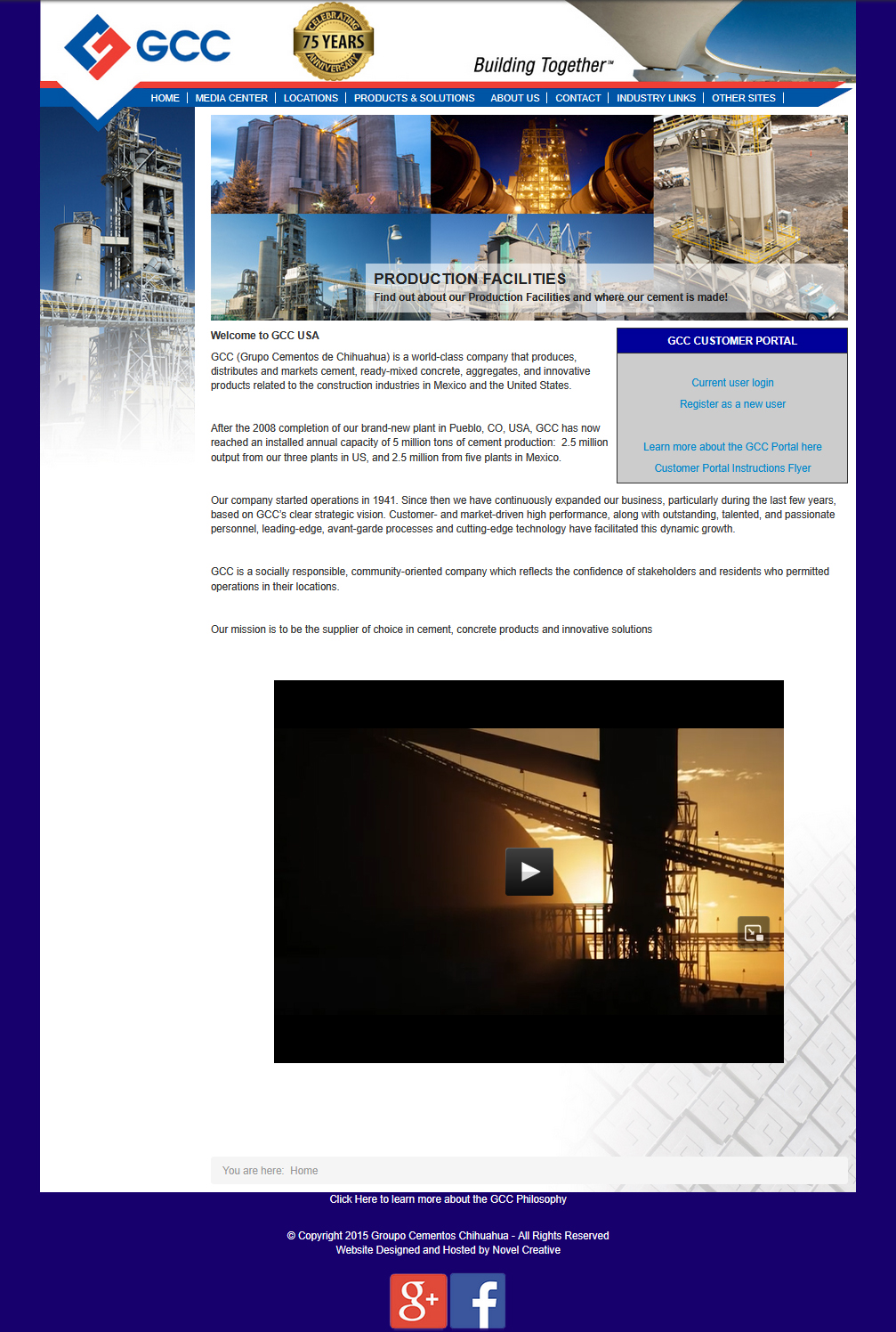 GCC website design example