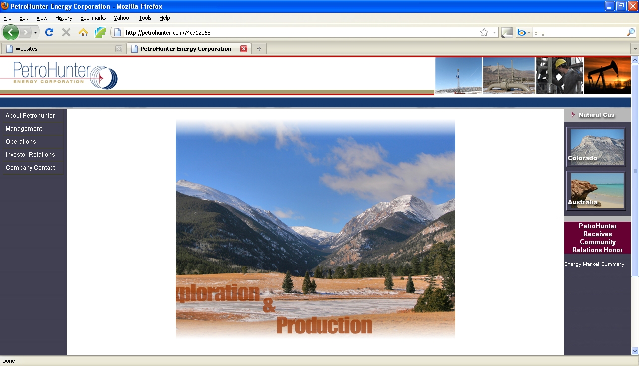 PetroHunter work sample