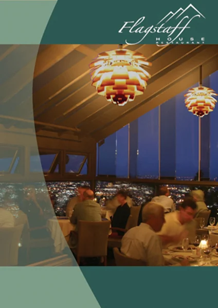 Flagstaff House Restaurant client work: Restaurant Brand Brochure.