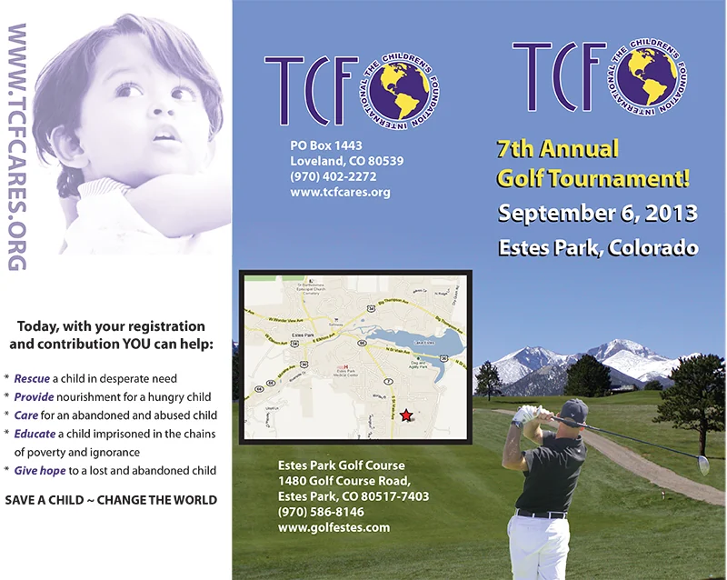The Children’s Foundation client work: Golf Tournament Brochure.