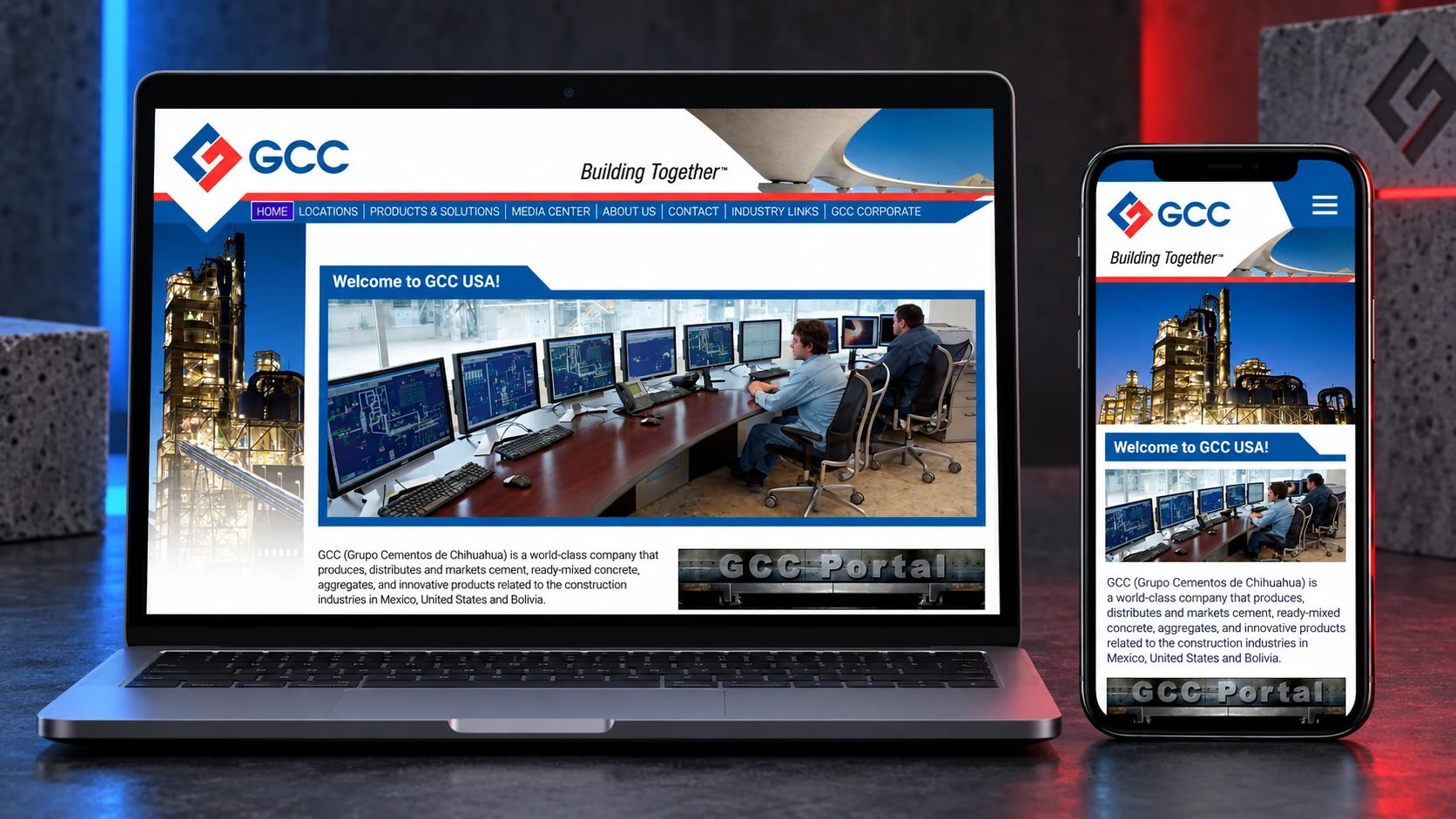 GCC client work: Corporate Website.